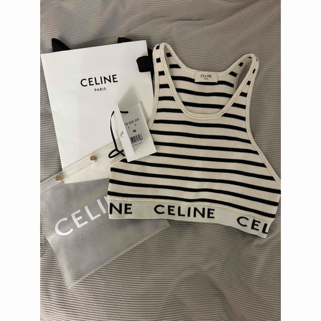 CELINE アスリート ブラ / メッシュ WHITE サイズS CELINE アスリート ブラ / メッシュ WHITE サイズS