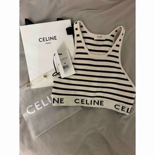 CELINE - CELINE アスリート ブラ / メッシュ WHITE サイズSの CELINE - CELINE アスリート ブラ / メッシュ WHITE サイズSの