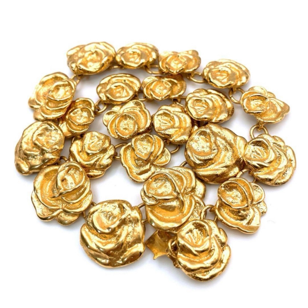 KENZO - ケンゾー 薔薇 花 フラワー ネックレス ゴールド KENZO - ケンゾー 薔薇 花 フラワー ネックレス ゴールド