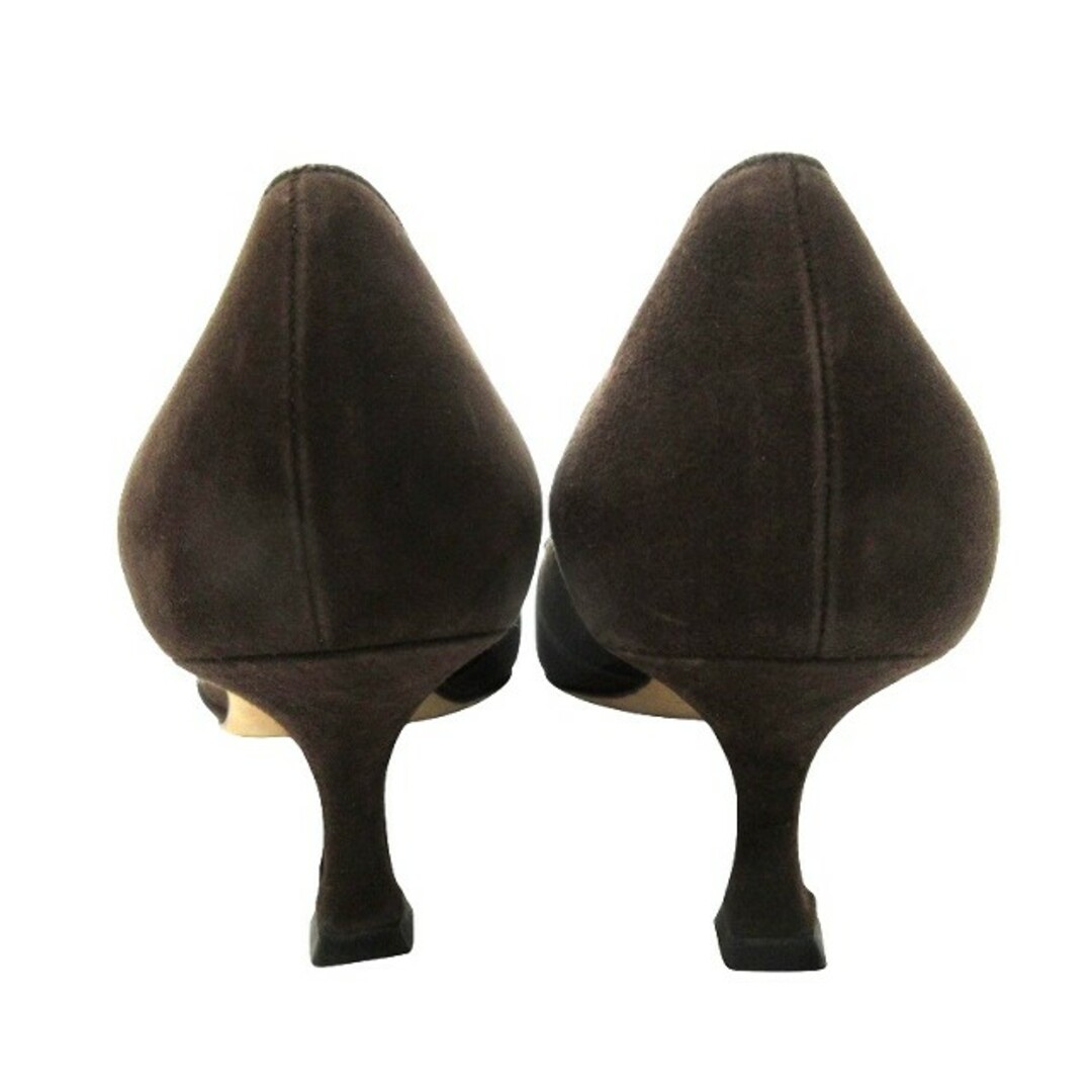 MANOLO BLAHNIK - マノロブラニク スエード パンプス ヒール 茶 MANOLO BLAHNIK - マノロブラニク スエード パンプス ヒール 茶