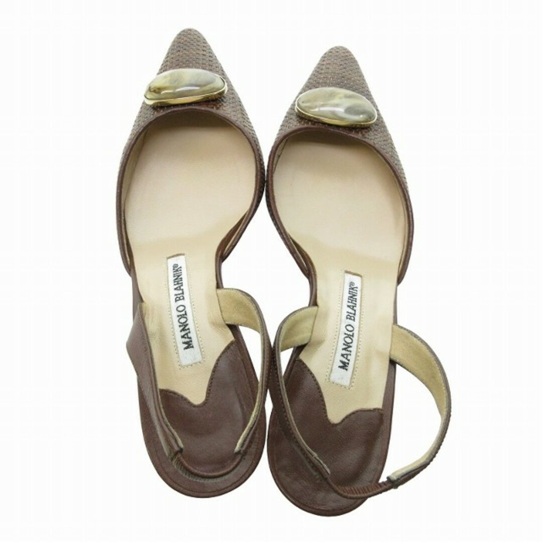 MANOLO BLAHNIK - マノロブラニク キャロリン 編み込み パンプス MANOLO BLAHNIK - マノロブラニク キャロリン 編み込み パンプス