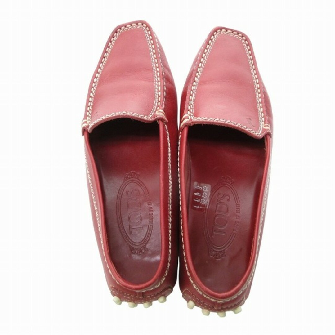 TOD'S - トッズ TOD'S ドライビングシューズ ローファー 赤 約23 TOD'S - トッズ TOD'S ドライビングシューズ ローファー 赤 約23
