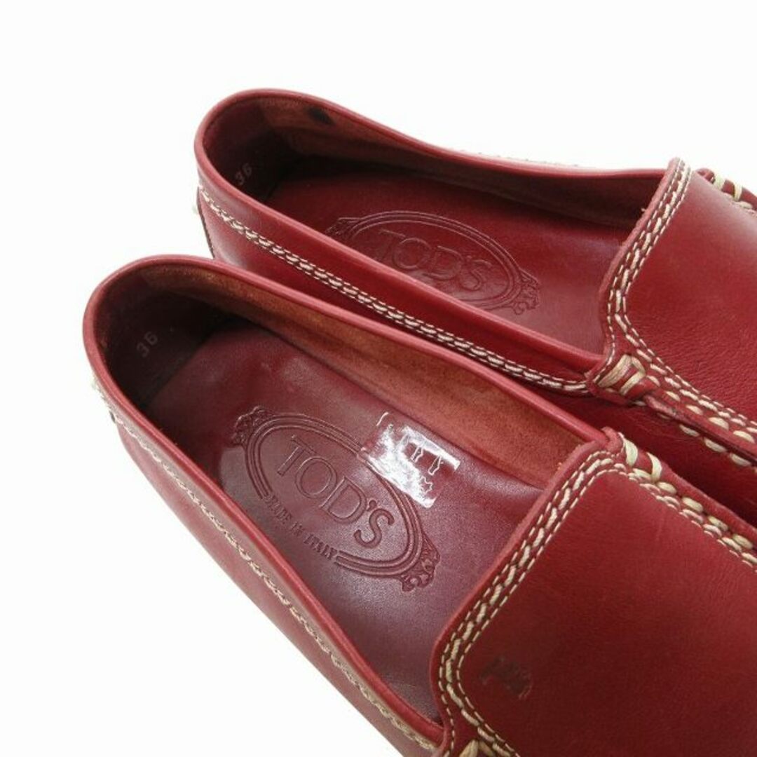 TOD'S - トッズ TOD'S ドライビングシューズ ローファー 赤 約23 TOD'S - トッズ TOD'S ドライビングシューズ ローファー 赤 約23