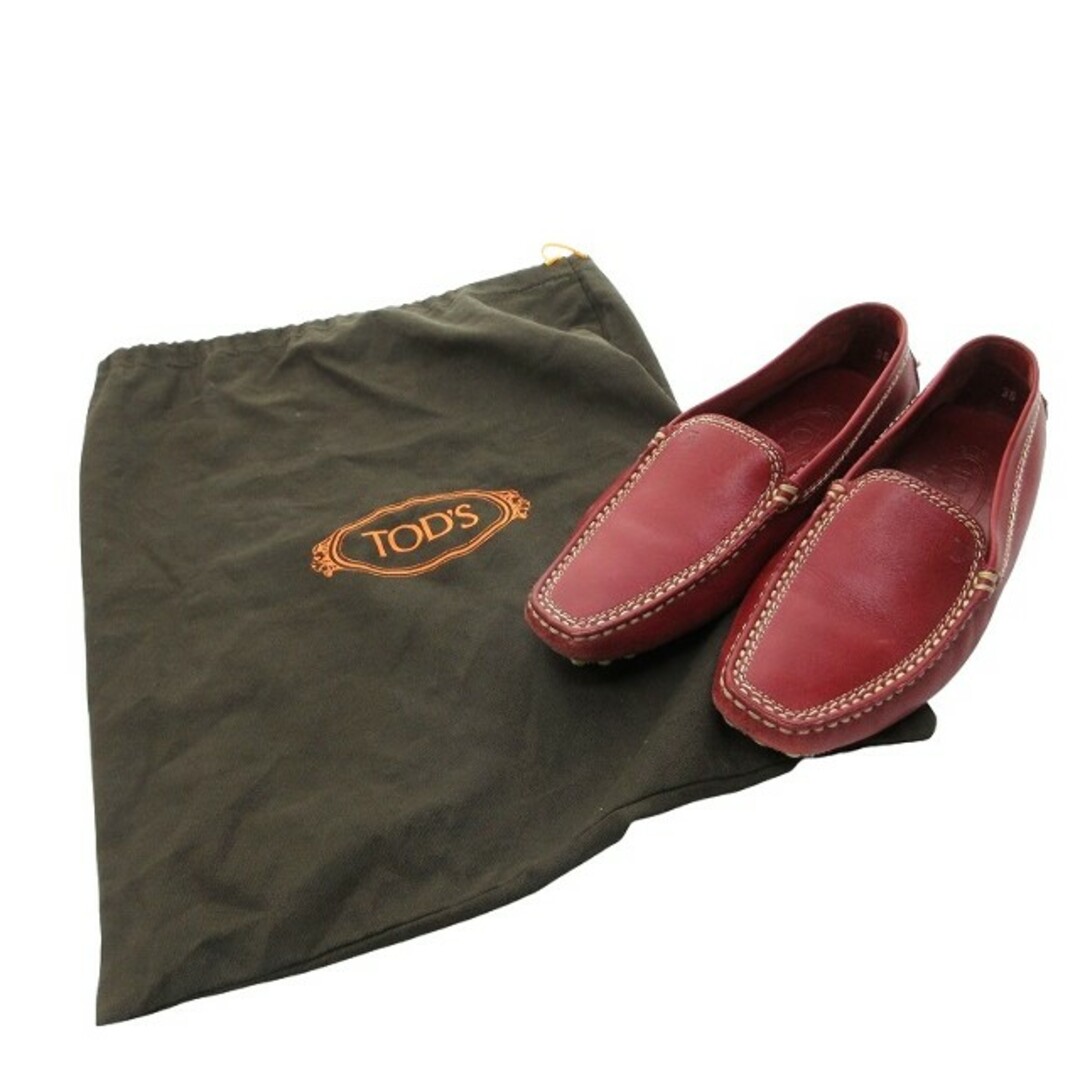 TOD'S - トッズ TOD'S ドライビングシューズ ローファー 赤 約23 TOD'S - トッズ TOD'S ドライビングシューズ ローファー 赤 約23