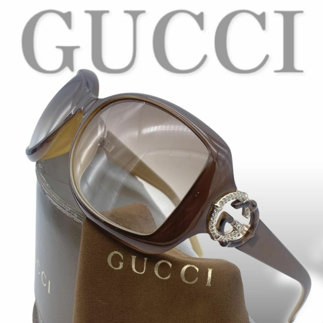 GUCCI - 美品 GUCCI sunglasses brown stone caseの通販 by GUCCI - 美品 GUCCI sunglasses brown stone caseの通販 by