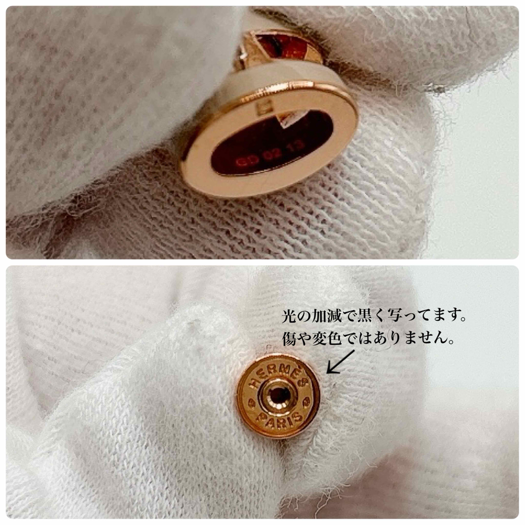 HERMES - 未使用 エルメス ミニポップH ピアス マロングラッセ HERMES - 未使用 エルメス ミニポップH ピアス マロングラッセ