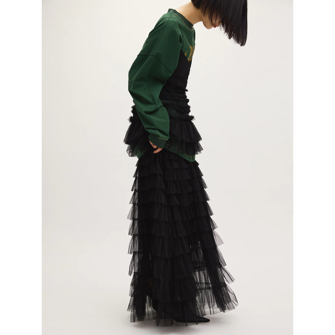 Ameri VINTAGE - 【未使用タグ付き】Ameri BLACK TULLE RAFFLE Ameri VINTAGE - 【未使用タグ付き】Ameri BLACK TULLE RAFFLE