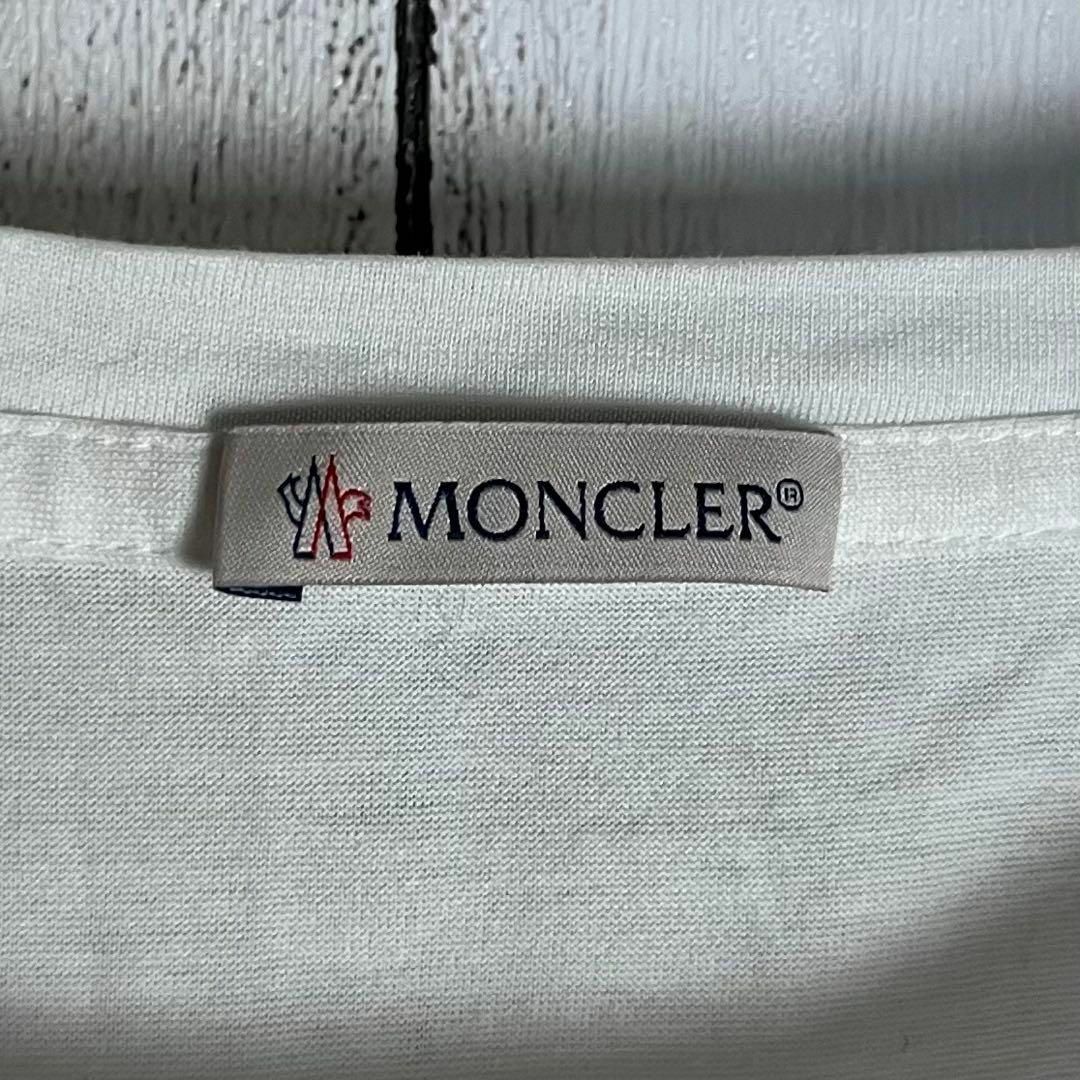 MONCLER - 【定番ホワイト】モンクレール☆ダブルワッペンロゴT MONCLER - 【定番ホワイト】モンクレール☆ダブルワッペンロゴT