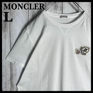 MONCLER - 【定番ホワイト】モンクレール☆ダブルワッペンロゴT MONCLER - 【定番ホワイト】モンクレール☆ダブルワッペンロゴT