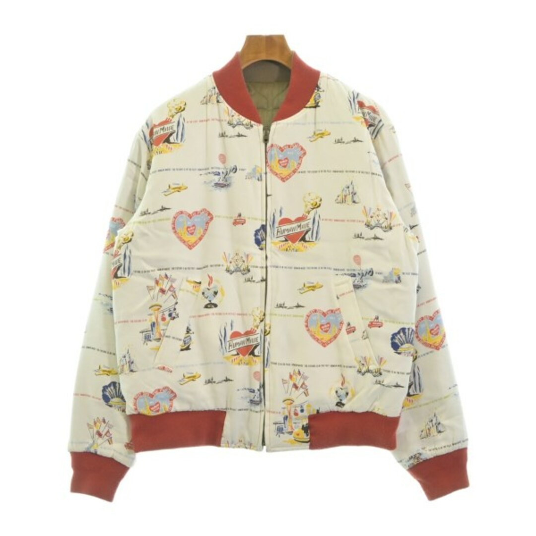 HUMAN MADE - HUMAN MADE ヒューマンメイド ブルゾン L 白x赤x黄 HUMAN MADE - HUMAN MADE ヒューマンメイド ブルゾン L 白x赤x黄