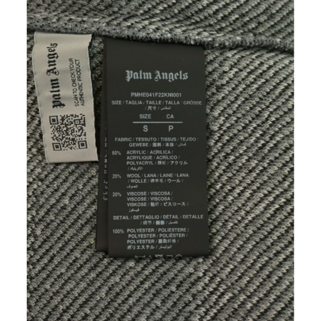 PALM ANGELS - Palm Angels ニット・セーター S グレーx黒x白(総 PALM ANGELS - Palm Angels ニット・セーター S グレーx黒x白(総