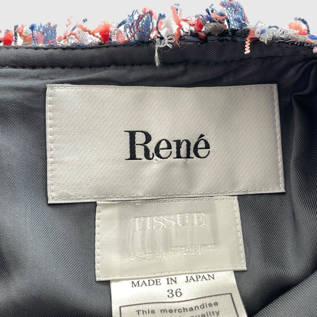 René - Rene ルネ ワンピース ツイードワンピース ドレスの通販 René - Rene ルネ ワンピース ツイードワンピース ドレスの通販