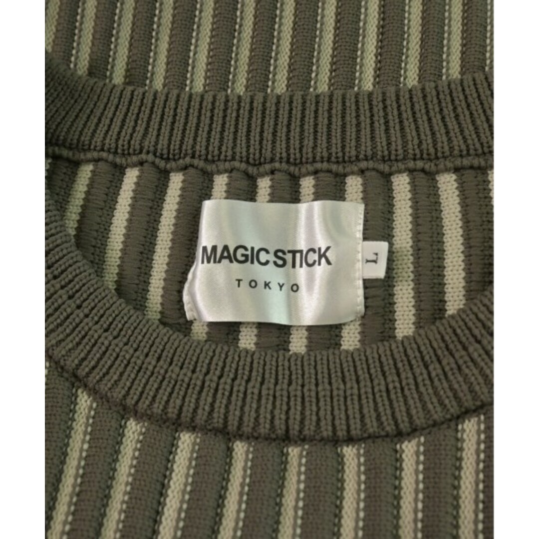 MAGIC STICK - MAGIC STICK ニット・セーター L 茶系xベージュ系 MAGIC STICK - MAGIC STICK ニット・セーター L 茶系xベージュ系