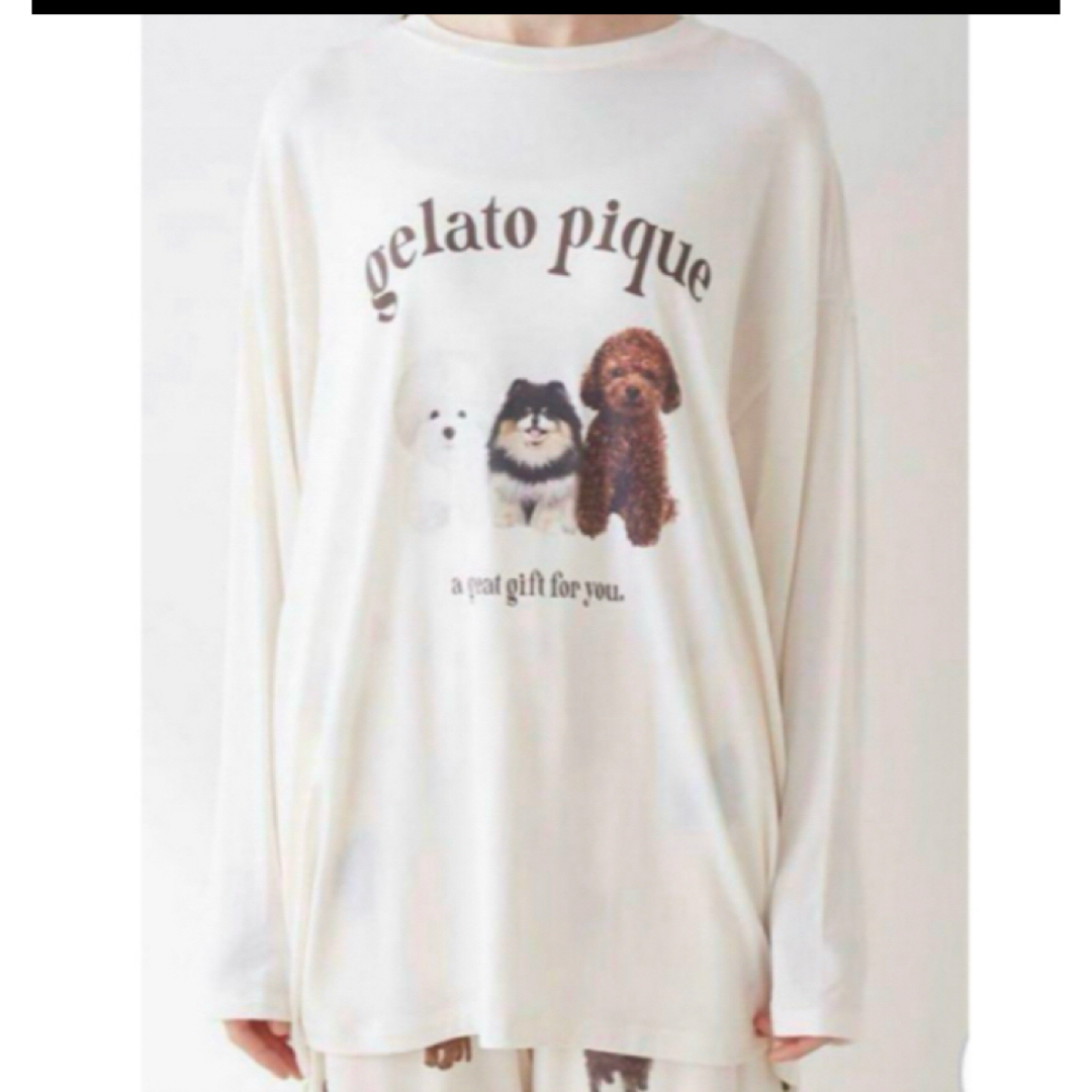 gelato pique - ジェラートピケ DOG3柄ワンポイントプルオーバー gelato pique - ジェラートピケ DOG3柄ワンポイントプルオーバー