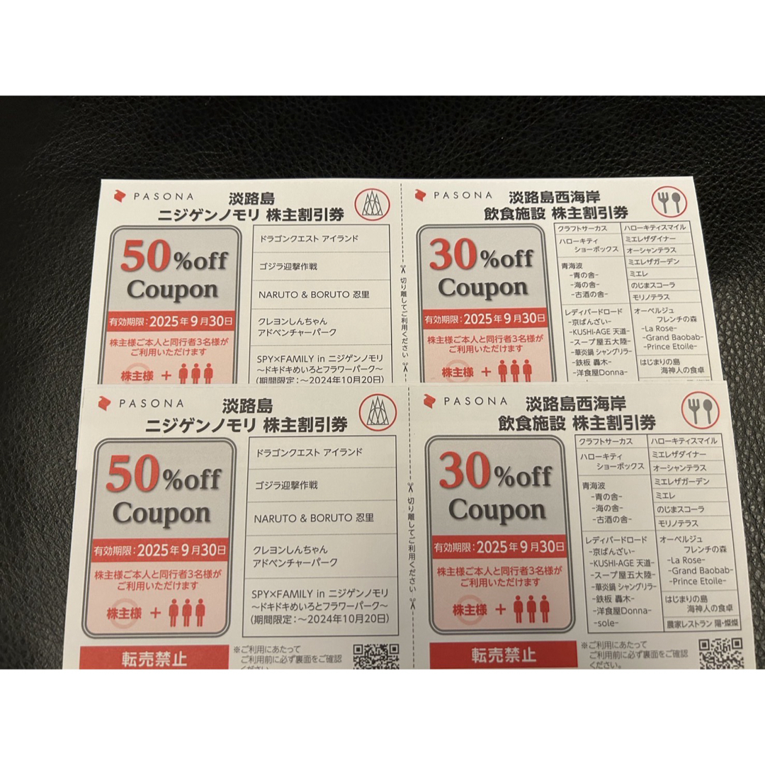 パソナグループ株主優待 2枚 チケットの優待券/割引券(その他)の商品写真