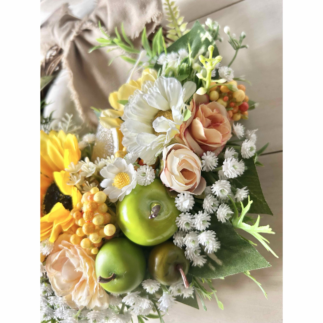 Original - 7-60ひまわりのリース 向日葵 花かごリース 春リース Original - 7-60ひまわりのリース 向日葵 花かごリース 春リース