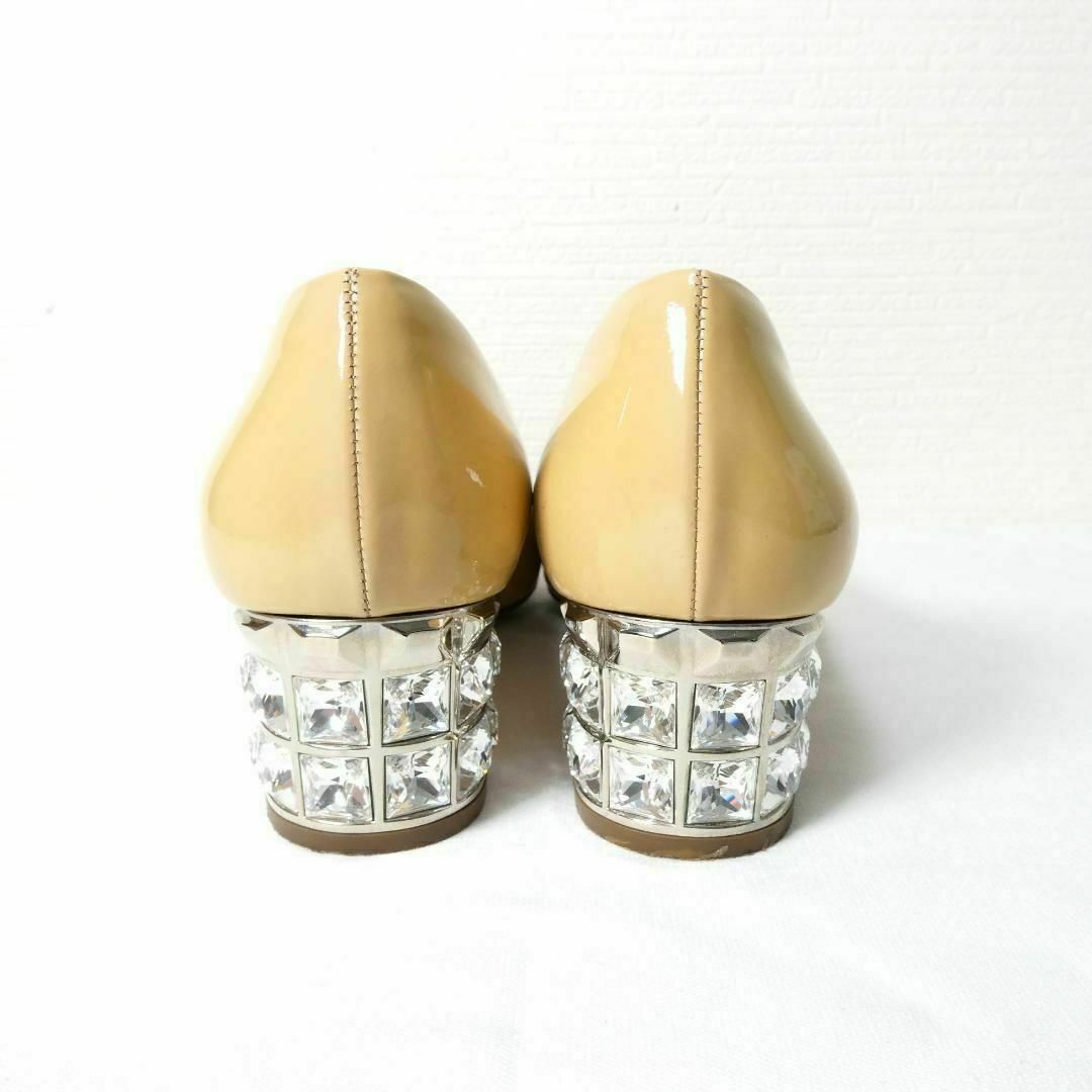 MIU MIU - 良品 綺麗 MIU MIU ビジュー エナメル スクエアトゥ MIU MIU - 良品 綺麗 MIU MIU ビジュー エナメル スクエアトゥ