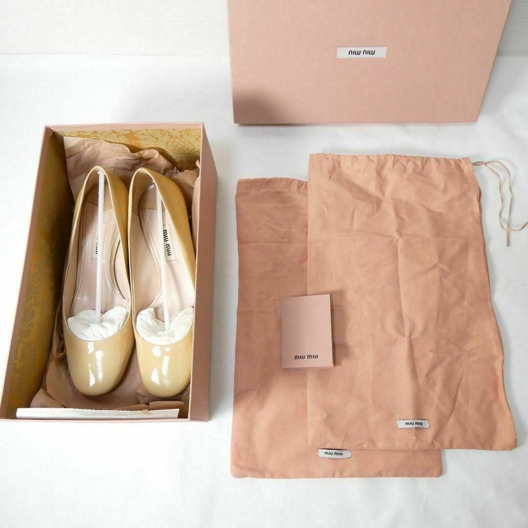 MIU MIU - 良品 綺麗 MIU MIU ビジュー エナメル スクエアトゥ MIU MIU - 良品 綺麗 MIU MIU ビジュー エナメル スクエアトゥ