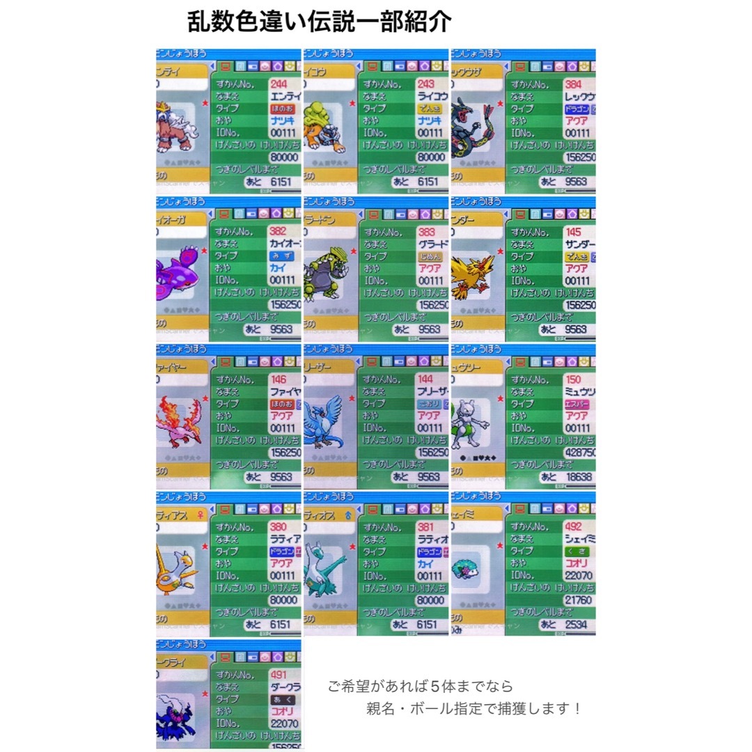 最高品質の ニンテンドーDS - 正規 乱数色違い伝説・配信ポケモン完備 ニンテンドー3DS/2DS