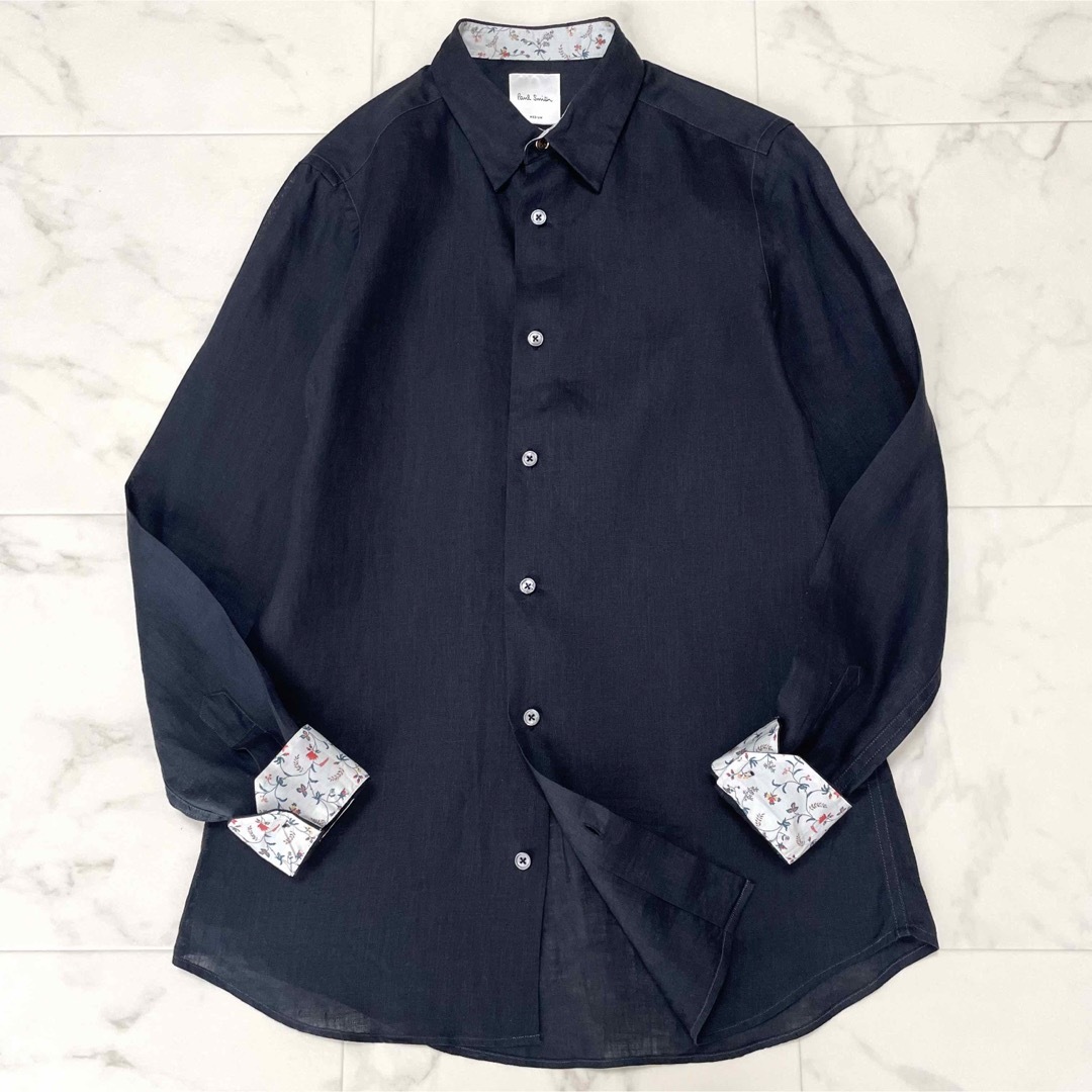 Paul Smith - 極美品 ポールスミス リネン長袖シャツ 金ボタン Paul Smith - 極美品 ポールスミス リネン長袖シャツ 金ボタン
