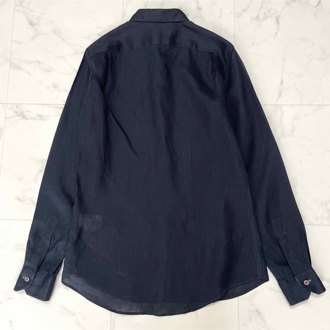 Paul Smith - 極美品 ポールスミス リネン長袖シャツ 金ボタン Paul Smith - 極美品 ポールスミス リネン長袖シャツ 金ボタン