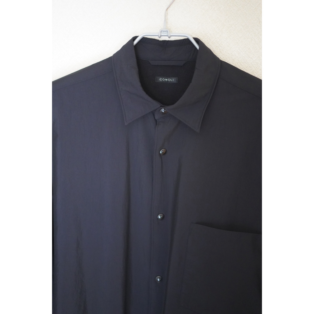 COMOLI - COMOLI ナイロン シャツジャケット size3の通販 by な COMOLI - COMOLI ナイロン シャツジャケット size3の通販 by な