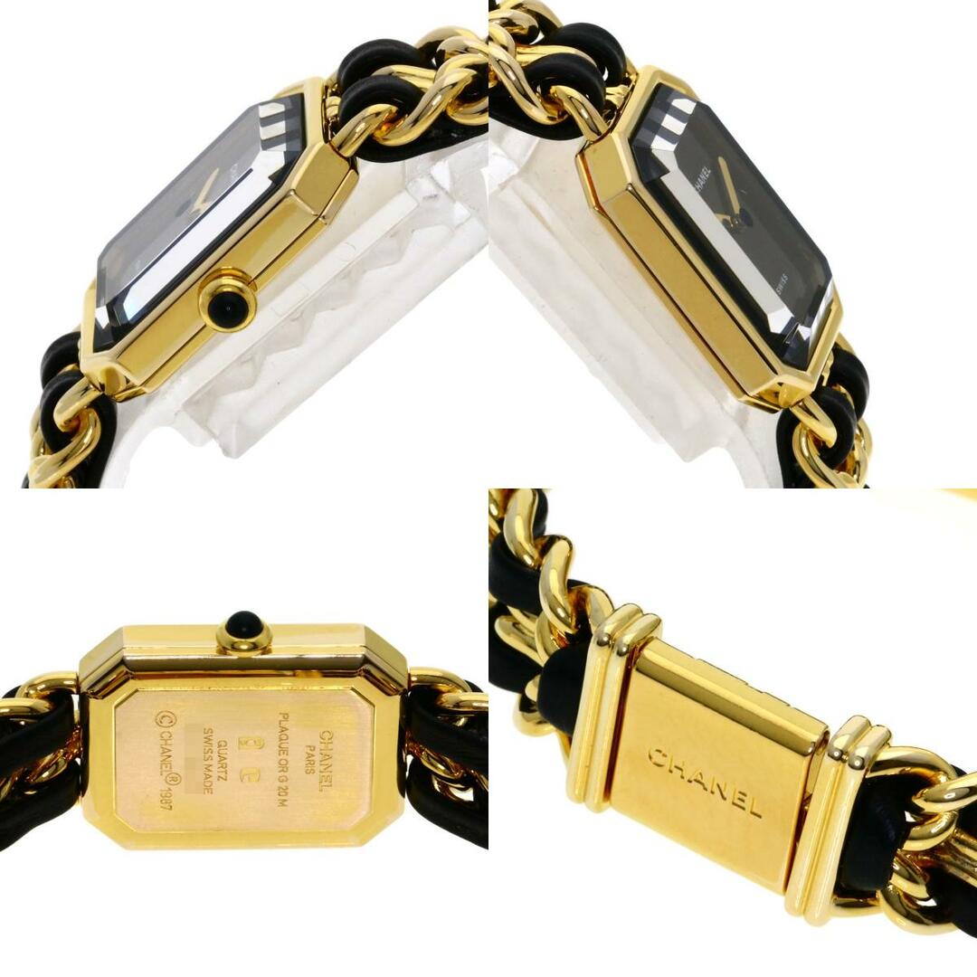 CHANEL - CHANEL プルミエール 腕時計 GP GPx革 レディースの CHANEL - CHANEL プルミエール 腕時計 GP GPx革 レディースの