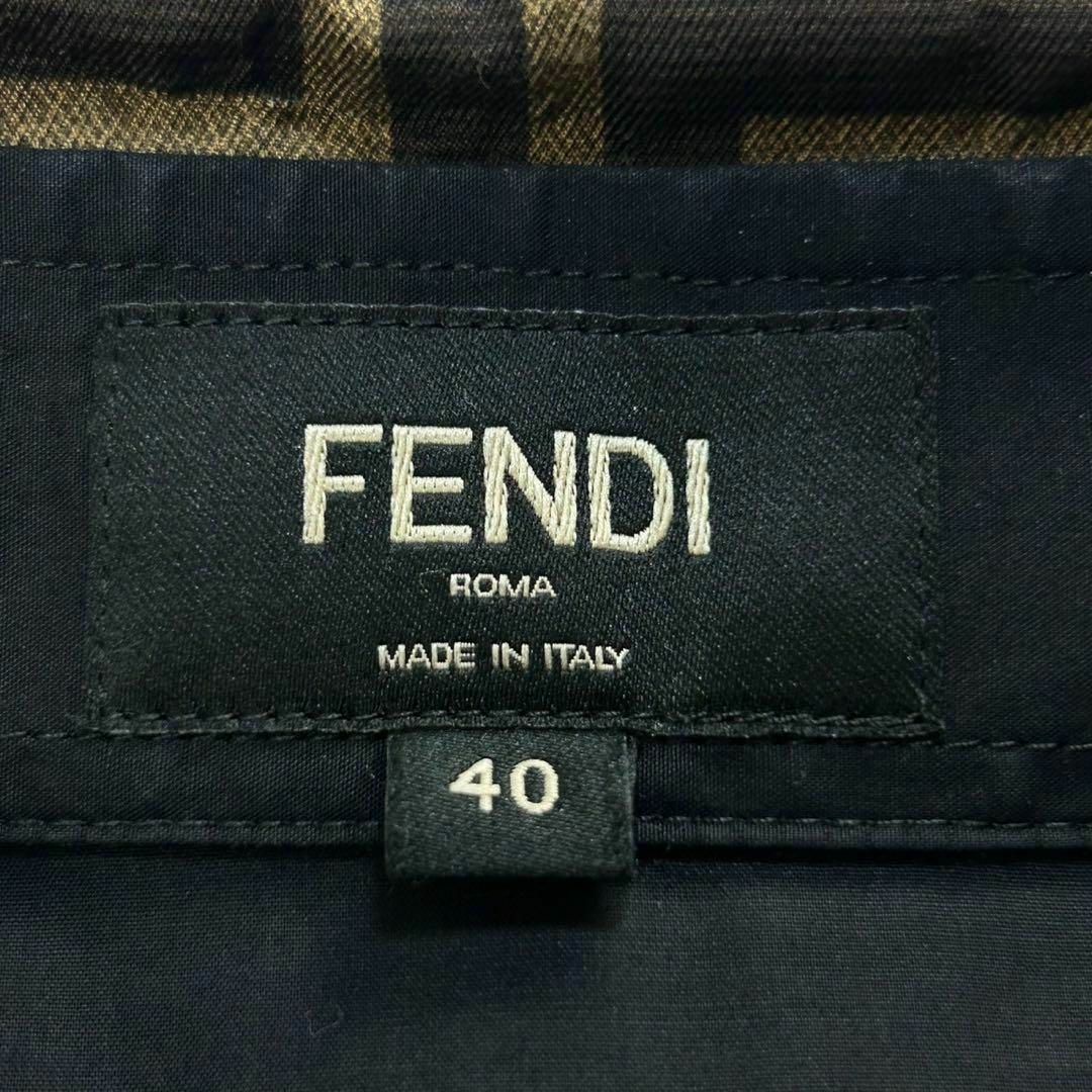 FENDI - フェンディ FENDI☆襟ズッカ柄 長袖シャツ ブラック FENDI - フェンディ FENDI☆襟ズッカ柄 長袖シャツ ブラック