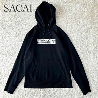 sacai - WTAPS x sacai Flock Print Hoodie Hoody 黒の通販 by sacai - WTAPS x sacai Flock Print Hoodie Hoody 黒の通販 by