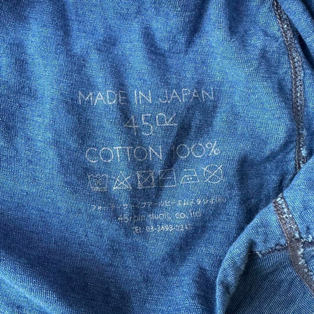 45R - 45r ドットバンダナの刺繍ビッグTシャツ ドルマン 半袖 45R - 45r ドットバンダナの刺繍ビッグTシャツ ドルマン 半袖
