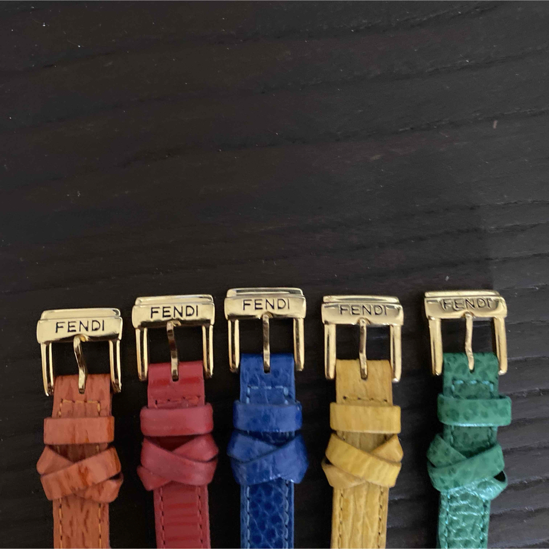 FENDI - FENDI レザーベルト 10mm オレンジ、赤のみ(腕時計用)の FENDI - FENDI レザーベルト 10mm オレンジ、赤のみ(腕時計用)の