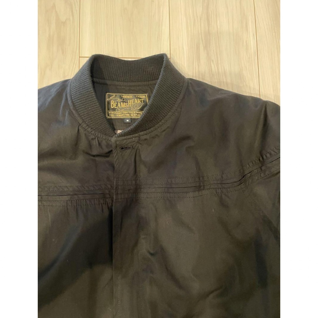 BEAMS - 美品 BEAMS HEART ブラックナイロンジャケット ダービー BEAMS - 美品 BEAMS HEART ブラックナイロンジャケット ダービー