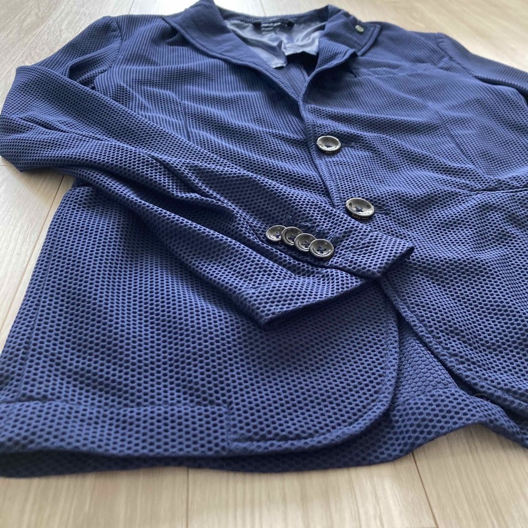 ZARA - ZARA MAN メッシュテーラードジャケット ネイビーの通販 ZARA - ZARA MAN メッシュテーラードジャケット ネイビーの通販