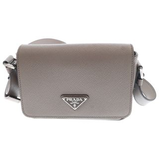 プラダ(PRADA)のPRADA プラダ Saffiano Leather Shoulder Bag サフィアーノ レザー トライアングルロゴ ショルダーバッグ グレー 2VD065(ショルダーバッグ)