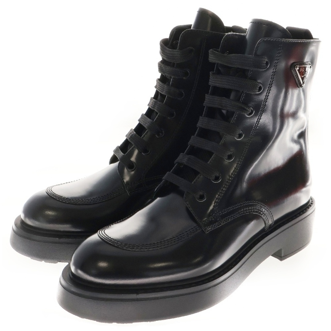 PRADA - PRADA プラダ トライアングルロゴプレート ブラッシュド PRADA - PRADA プラダ トライアングルロゴプレート ブラッシュド
