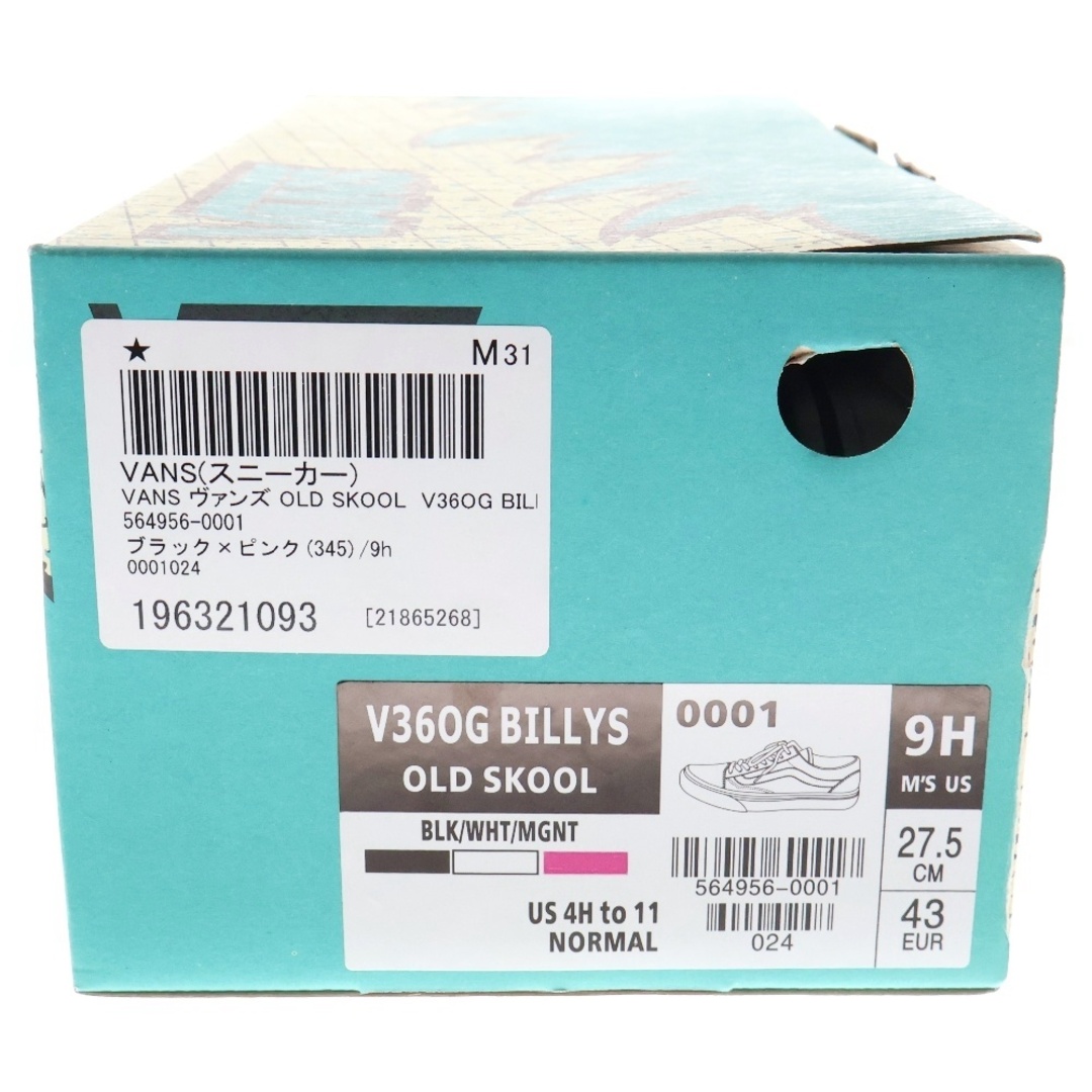VANS - VANS ヴァンズ ×BILLYS V360G BILLYS 3rd ANNIVERSARY VANS - VANS ヴァンズ ×BILLYS V360G BILLYS 3rd ANNIVERSARY