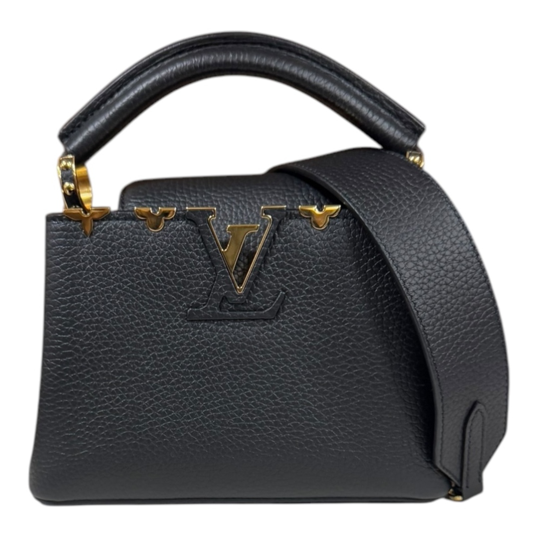 LOUIS VUITTON - ルイヴィトン カプシーヌMINI ショルダーバッグ M56669 ブラック レディース LOUIS VUITTON  中古