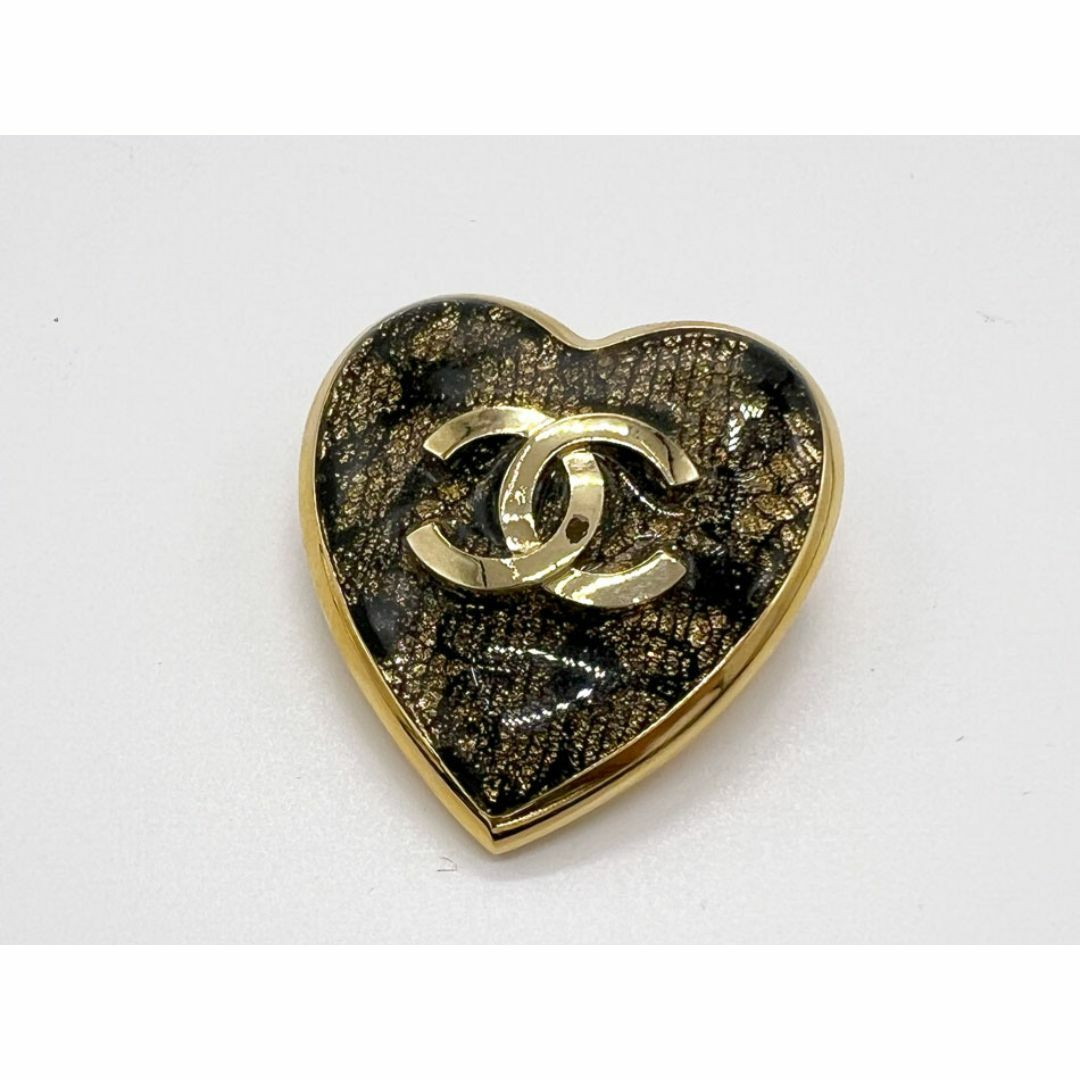 CHANEL - CHANEL シャネル ブローチ ハート CCマーク ゴールド CHANEL - CHANEL シャネル ブローチ ハート CCマーク ゴールド