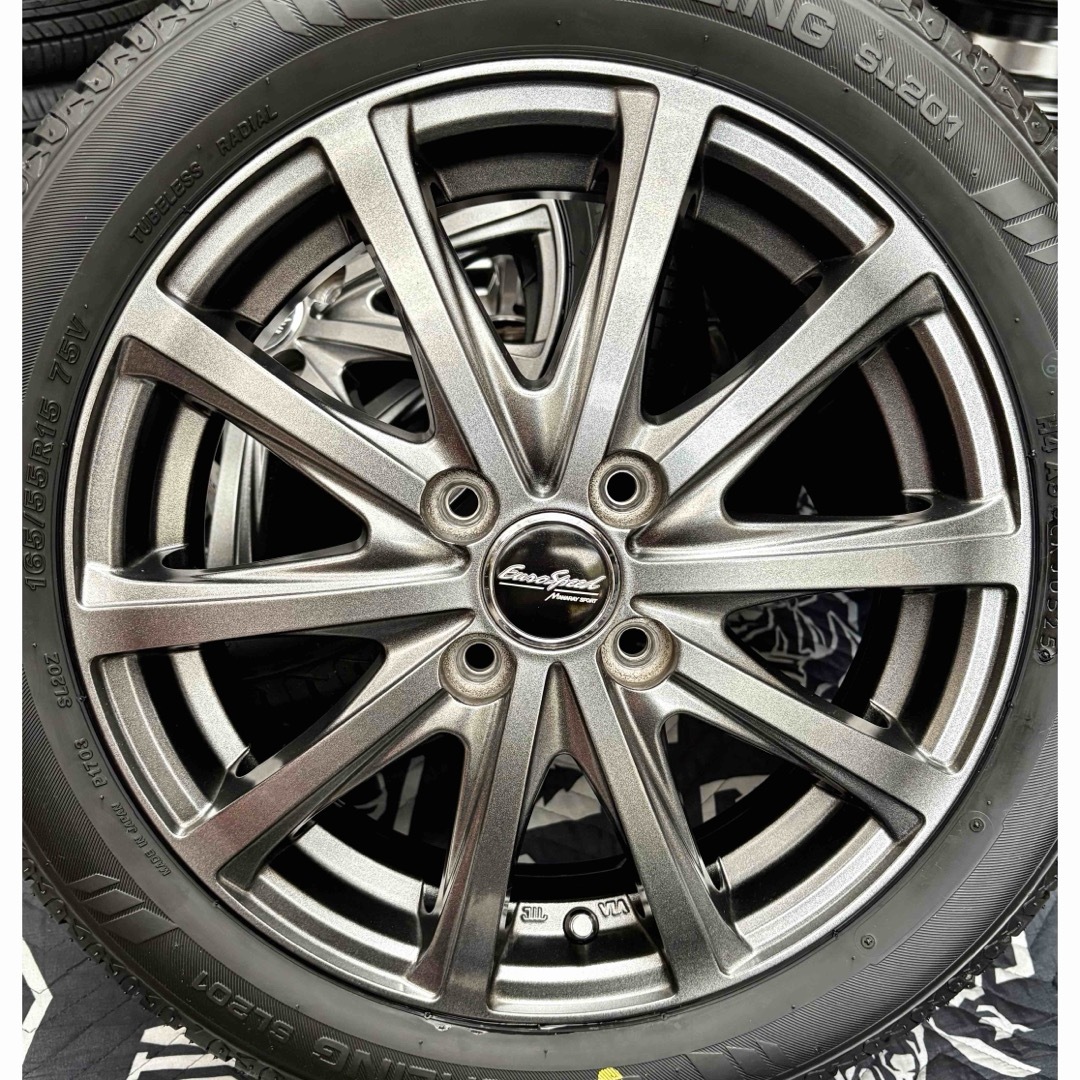 BRIDGESTONE - ㉙165/55R15新品タイヤ4本と中古美品ホイールと BRIDGESTONE - ㉙165/55R15新品タイヤ4本と中古美品ホイールと