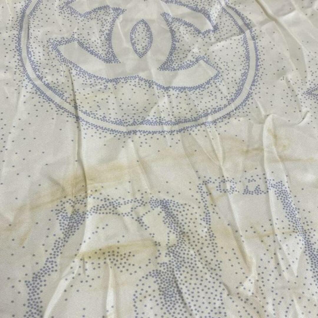 CHANEL - CHANEL(シャネル) スカーフ - アイボリー×ライトブルー CHANEL - CHANEL(シャネル) スカーフ - アイボリー×ライトブルー