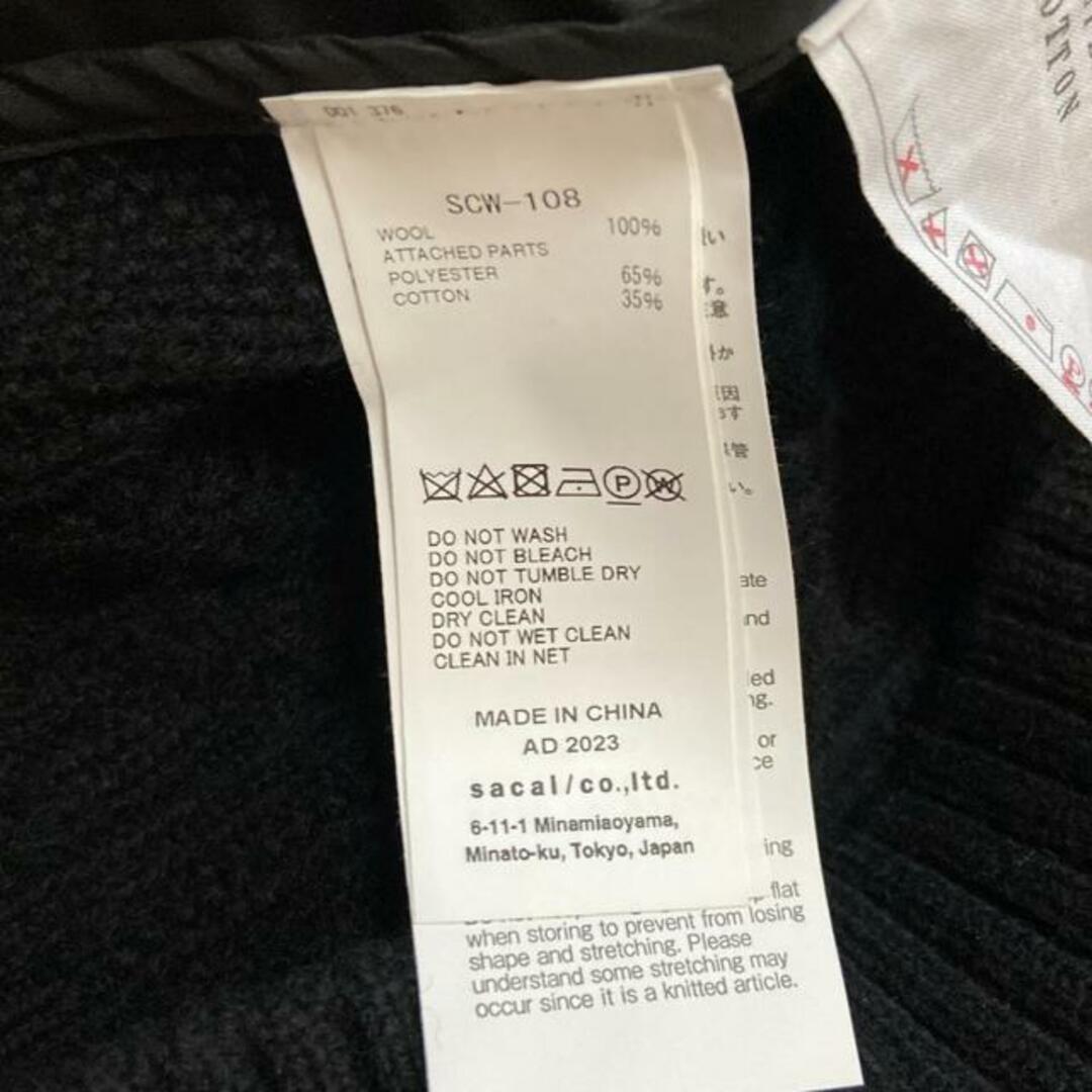 sacai - Sacai(サカイ) 七分袖セーター サイズ2 M レディース sacai - Sacai(サカイ) 七分袖セーター サイズ2 M レディース