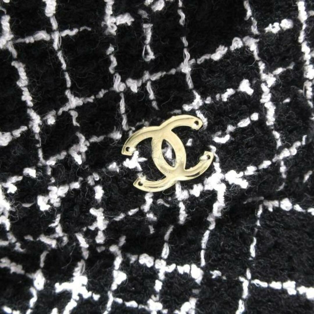 CHANEL - CHANEL(シャネル) ハット M美品 - 黒×白 ツイード/ココ CHANEL - CHANEL(シャネル) ハット M美品 - 黒×白 ツイード/ココ