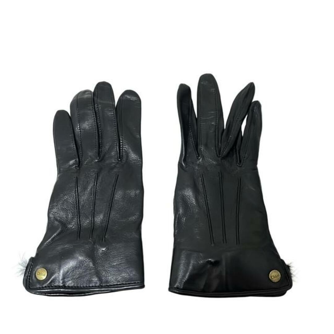 Chloe - Chloe(クロエ) 手袋 レディース美品 - 黒 レザー Chloe - Chloe(クロエ) 手袋 レディース美品 - 黒 レザー