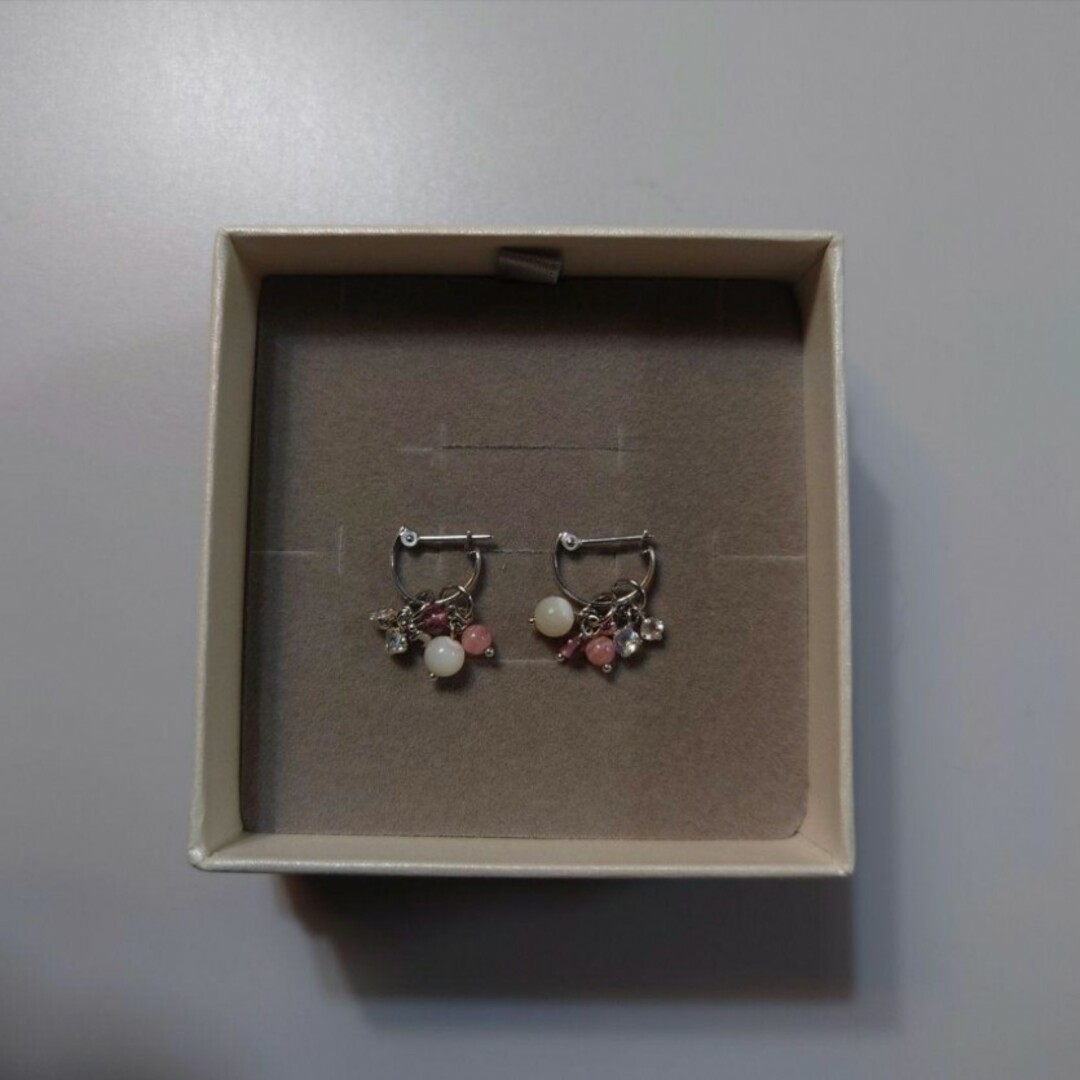 TAKE-UP - ☆チャーム2点付き☆K14ホワイトゴールドフープピアス TAKE-UP - ☆チャーム2点付き☆K14ホワイトゴールドフープピアス
