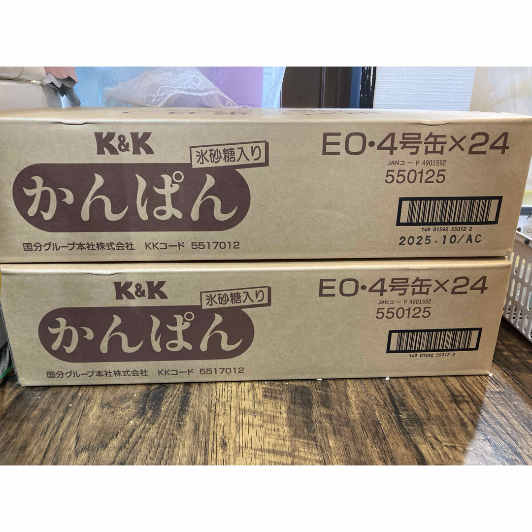 【K&K かんぱん(氷砂糖入り)4号缶×24】2箱セット 食品/飲料/酒の食品/飲料/酒 その他(その他)の商品写真