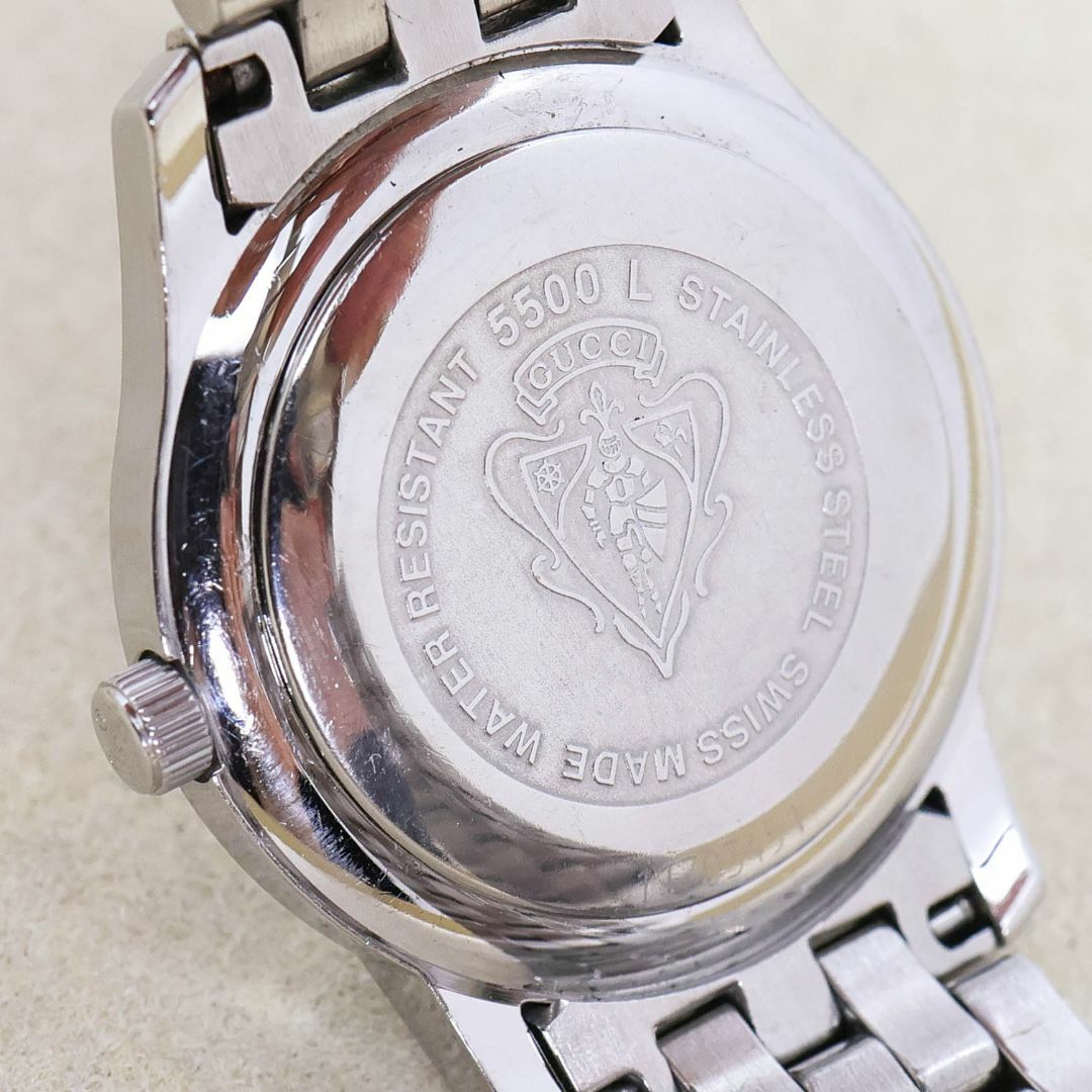 GUCCI - 稼働 GUCCI 腕時計 5500L ホワイトシェル文字盤 11P GUCCI - 稼働 GUCCI 腕時計 5500L ホワイトシェル文字盤 11P