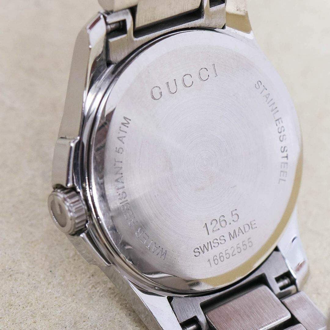 GUCCI - 稼働 GUCCI 腕時計 126.5 Gタイムレス デイト 新品電池 GUCCI - 稼働 GUCCI 腕時計 126.5 Gタイムレス デイト 新品電池