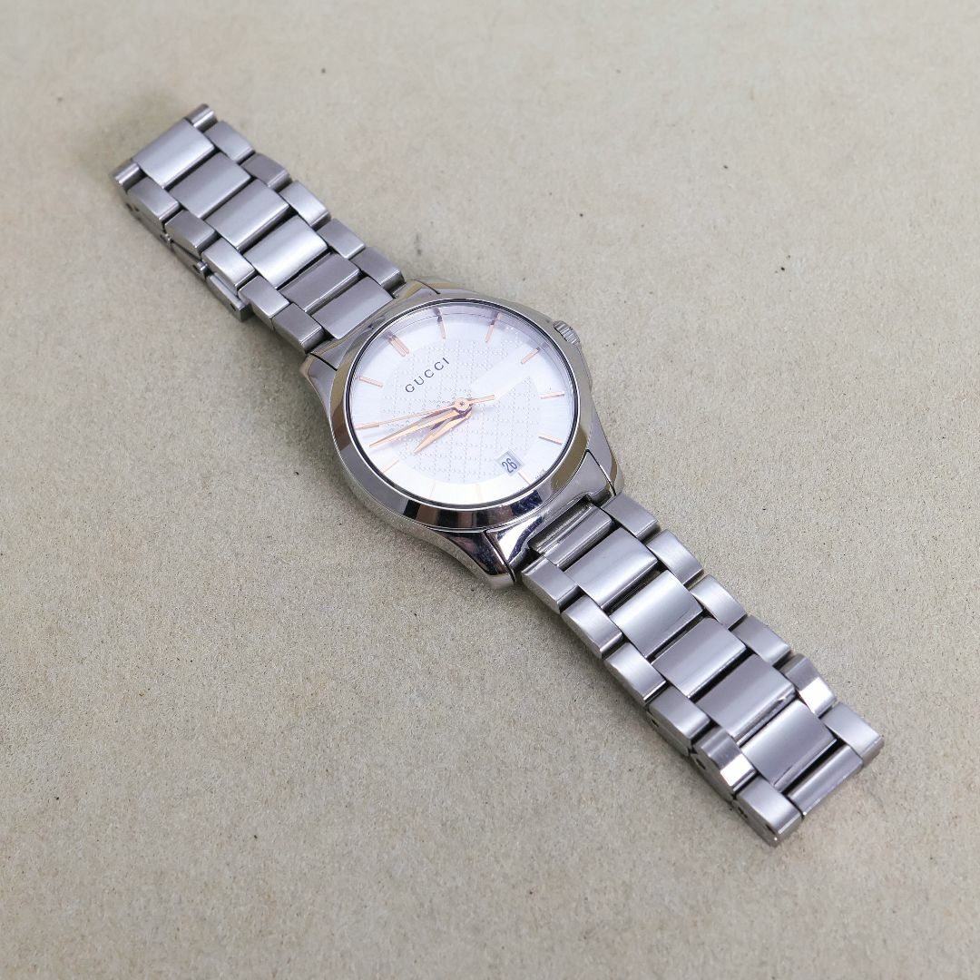 GUCCI - 稼働 GUCCI 腕時計 126.5 Gタイムレス デイト 新品電池 GUCCI - 稼働 GUCCI 腕時計 126.5 Gタイムレス デイト 新品電池