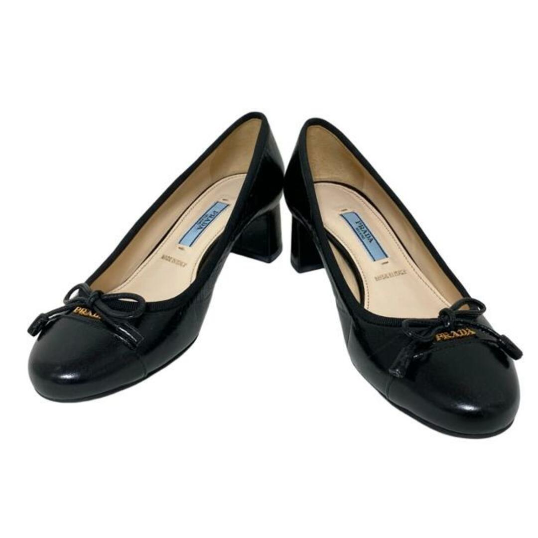 PRADA - PRADA(プラダ) パンプス 35 1/2 レディース - 黒 リボン PRADA - PRADA(プラダ) パンプス 35 1/2 レディース - 黒 リボン