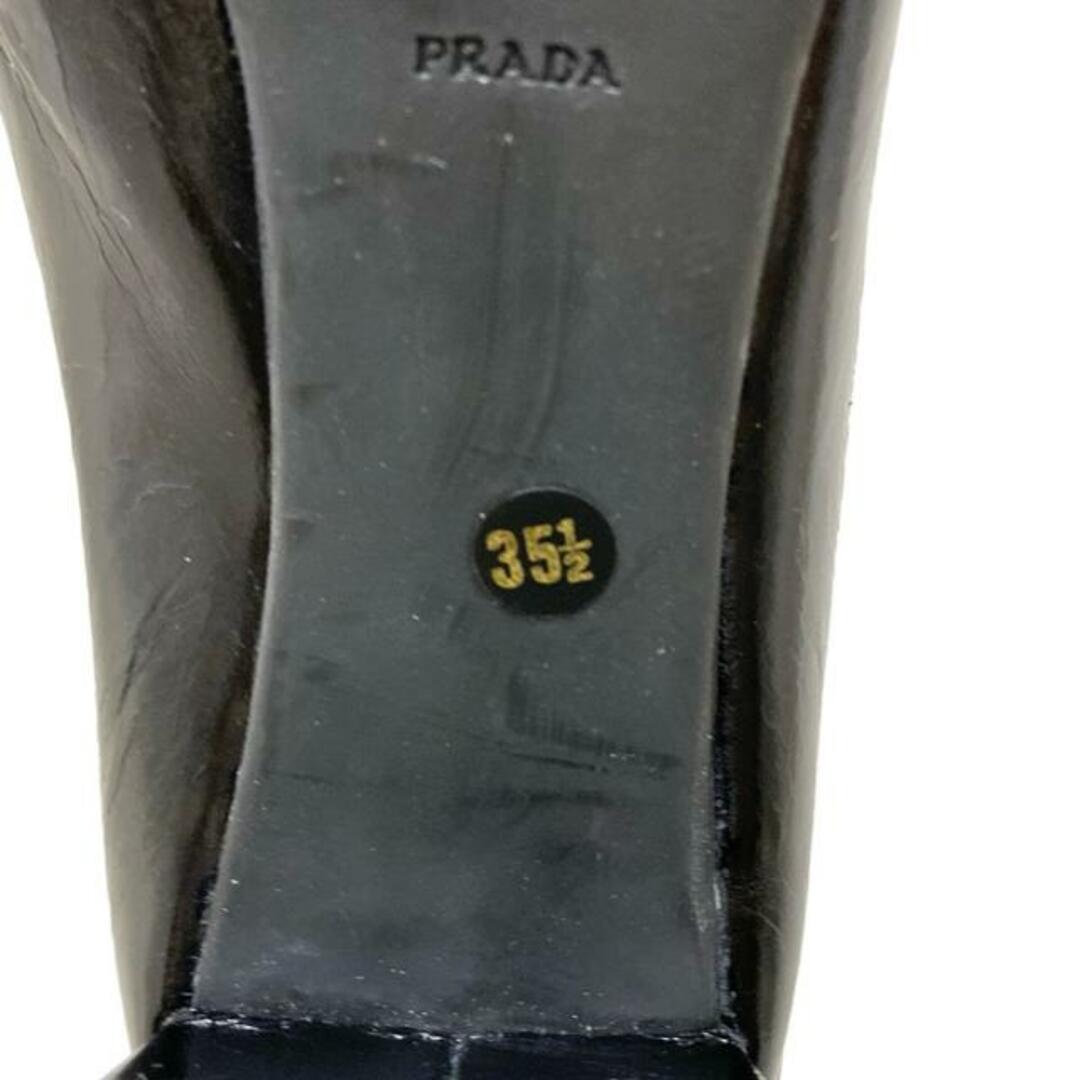 PRADA - PRADA(プラダ) パンプス 35 1/2 レディース - 黒 リボン PRADA - PRADA(プラダ) パンプス 35 1/2 レディース - 黒 リボン
